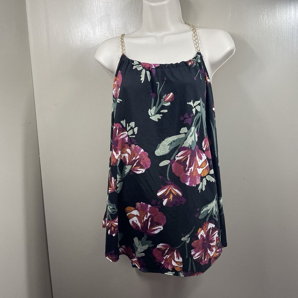 Women Y2K Floral Artsy Tank Top Size 1‎ X Romantic Roses Garden